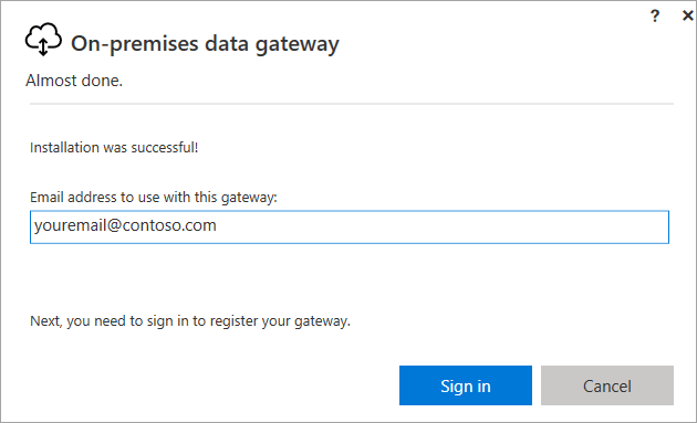Credentials - Power BI Data Gateway
